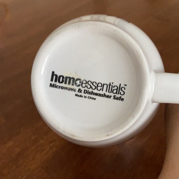 Monogram H Ceramic Mug Zebra Oversized White Black Animal Print Large Initial - Picture 5 of 5